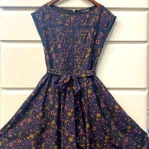 eShakti Moon, Stars, Sun, Astronomy/Astrology Dress